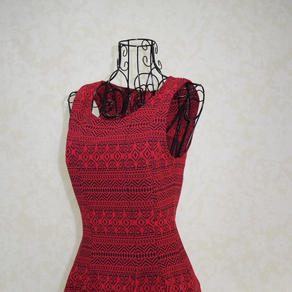 ALTER'D STATE Red Black Sleeveless Dress